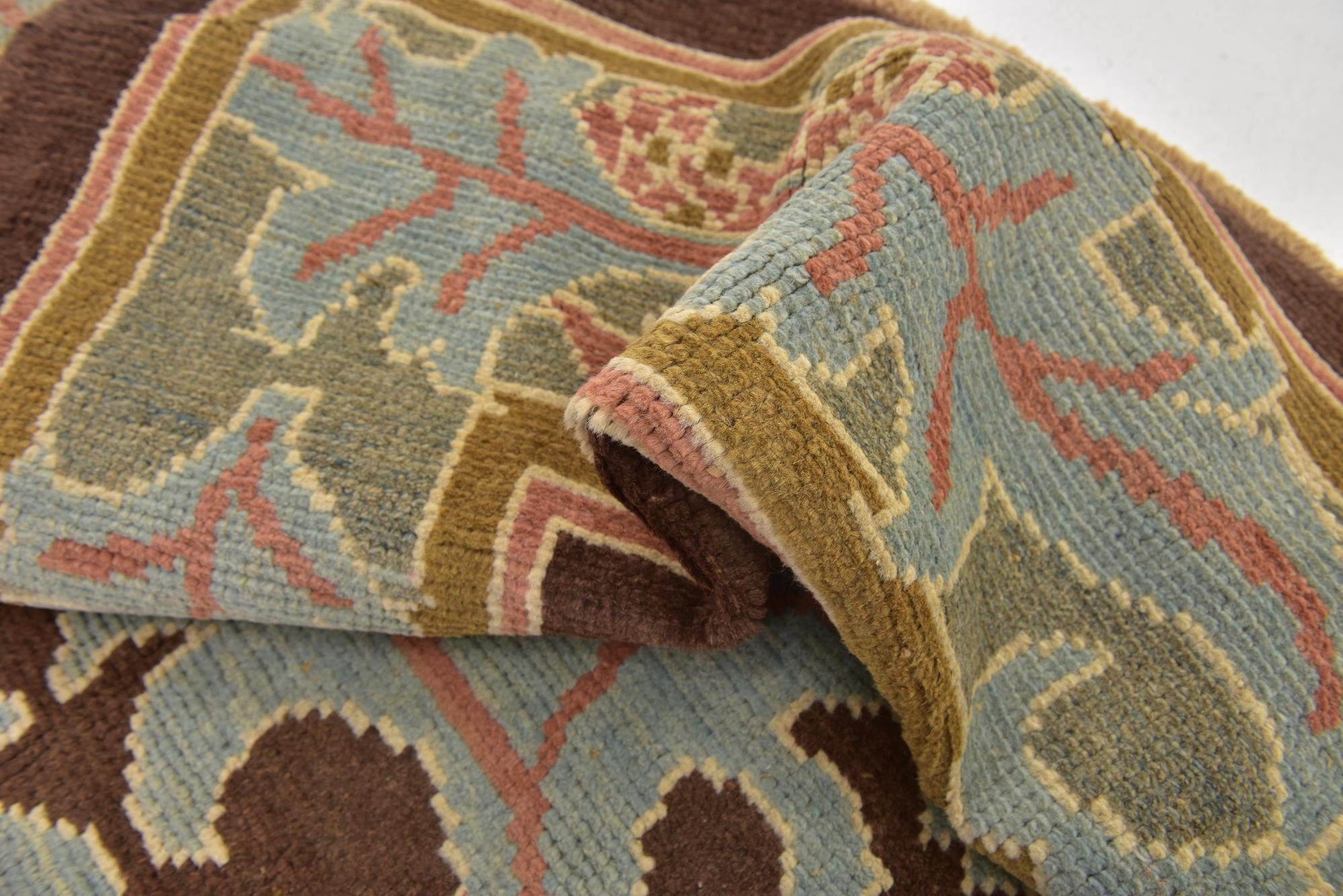 6' 4 x 8' 6 Hand Knotted Oushak Wool Rug