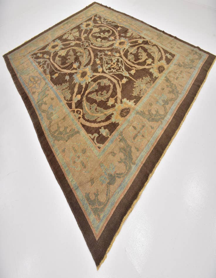 Detail image of 10' 6 x 13'  Hand Knotted Oushak Wool Rug