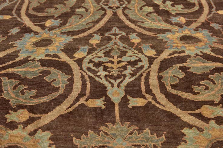 Detail image of 10' 6 x 13' Hand Knotted Oushak Wool Rug