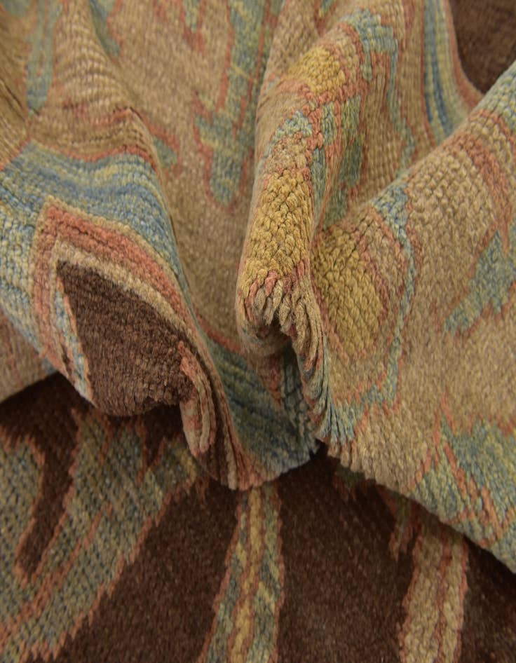 Detail image of 10' 6 x 13'  Hand Knotted Oushak Wool Rug