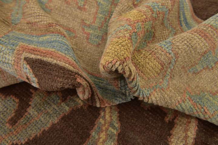 10' 6 x 13' Hand Knotted Oushak Wool Rug