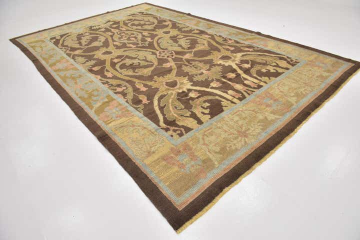 9' 7 x 15' 2 Hand Knotted Oushak Wool Rug