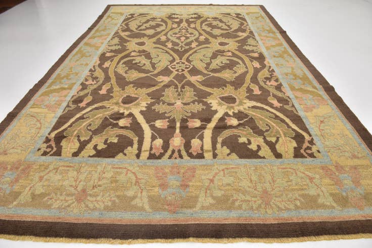 Detail image of 9' 7 x 15' 2 Hand Knotted Oushak Wool Rug