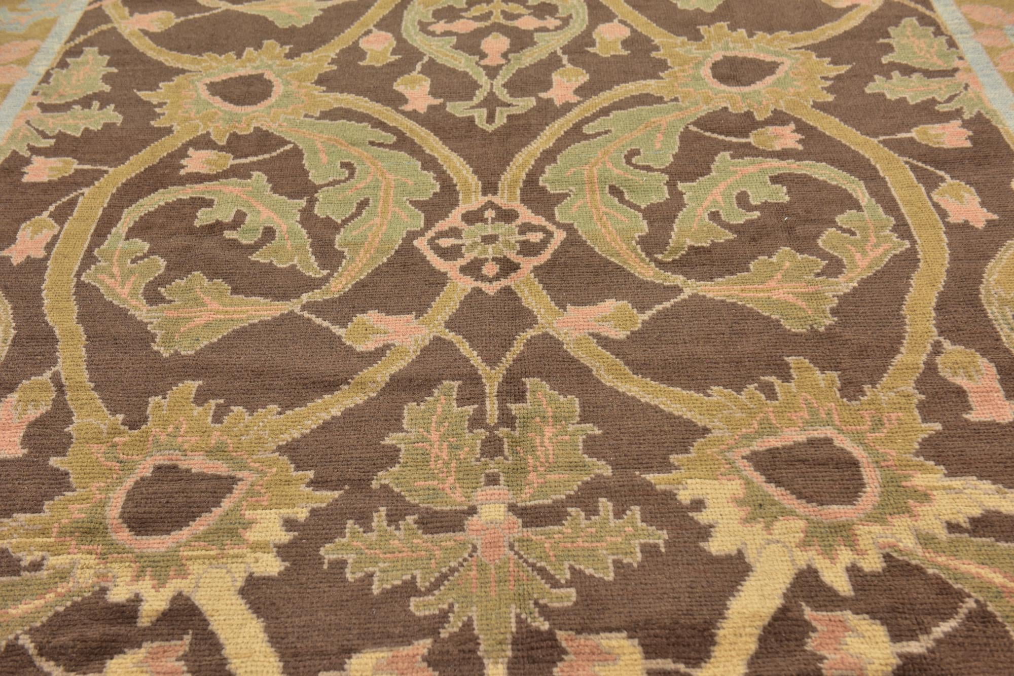 9' 7 x 15' 2 Hand Knotted Oushak Wool Rug