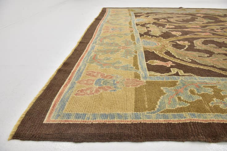 Detail image of 9' 7 x 15' 2 Hand Knotted Oushak Wool Rug