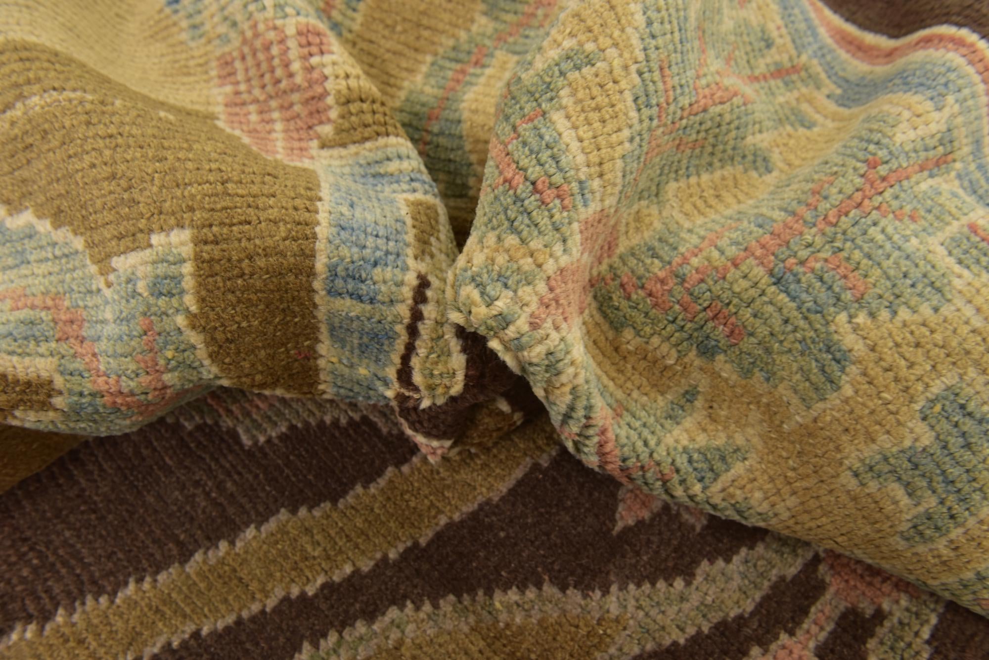 9' 7 x 15' 2 Hand Knotted Oushak Wool Rug