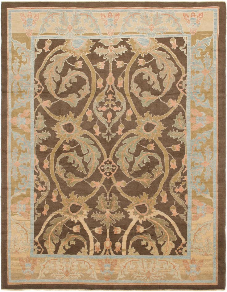 Detail image of 9' 7 x 15' 2 Hand Knotted Oushak Wool Rug