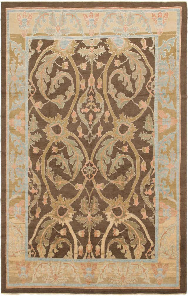 9' 7 x 15' 2 Hand Knotted Oushak Wool Rug