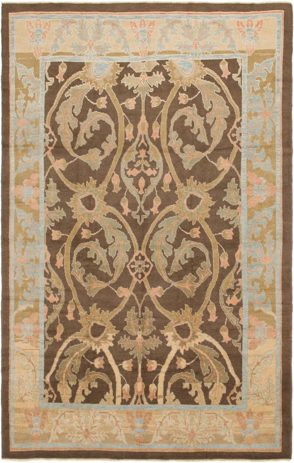 Detail image of 9' 7 x 15' 2 Hand Knotted Oushak Wool Rug