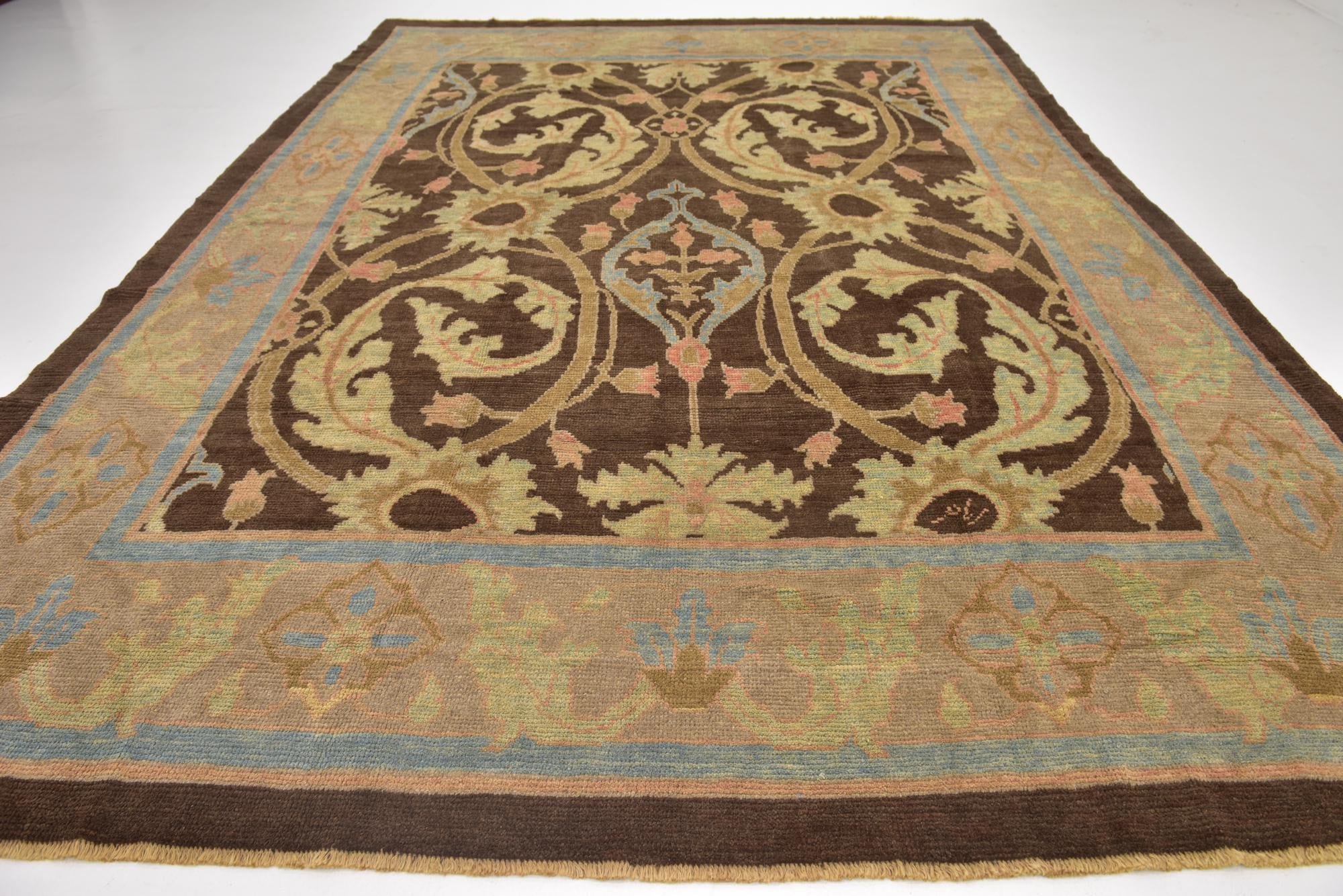 10' 5 x 15' Hand Knotted Oushak Wool Rug