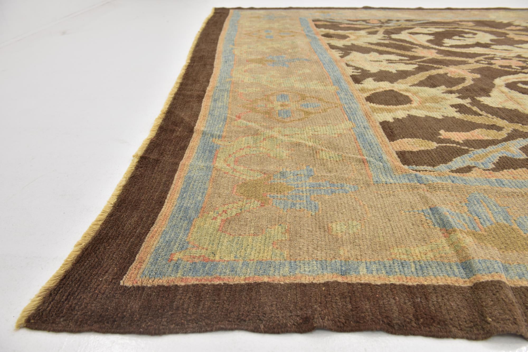 10' 5 x 15' Hand Knotted Oushak Wool Rug