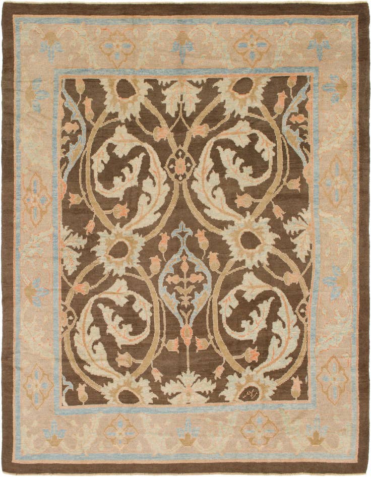 Detail image of 10' 5 x 15' Hand Knotted Oushak Wool Rug