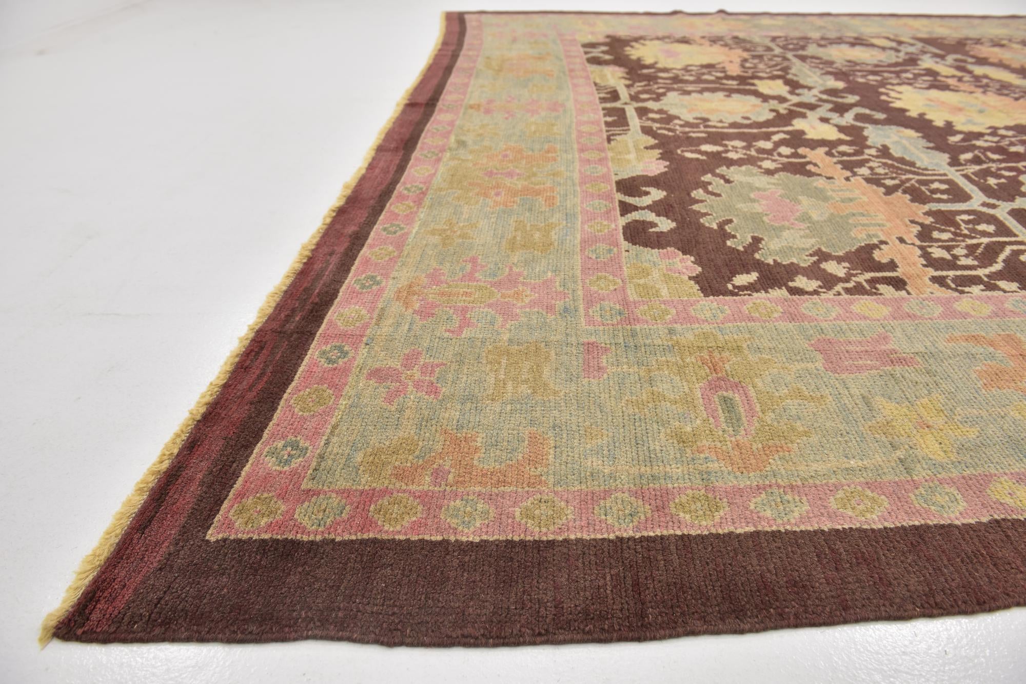 10' 10 x 13' 5 Hand Knotted Oushak Wool Rug
