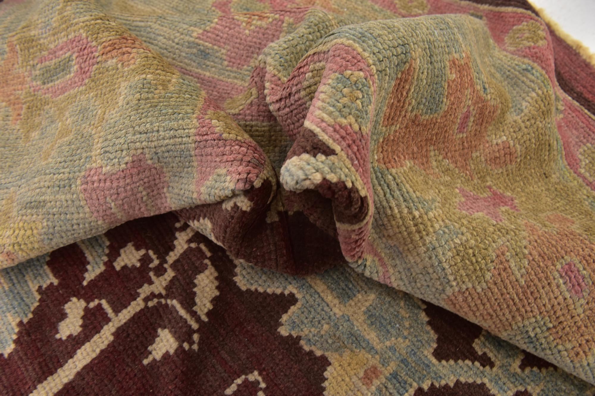 10' 10 x 13' 5 Hand Knotted Oushak Wool Rug