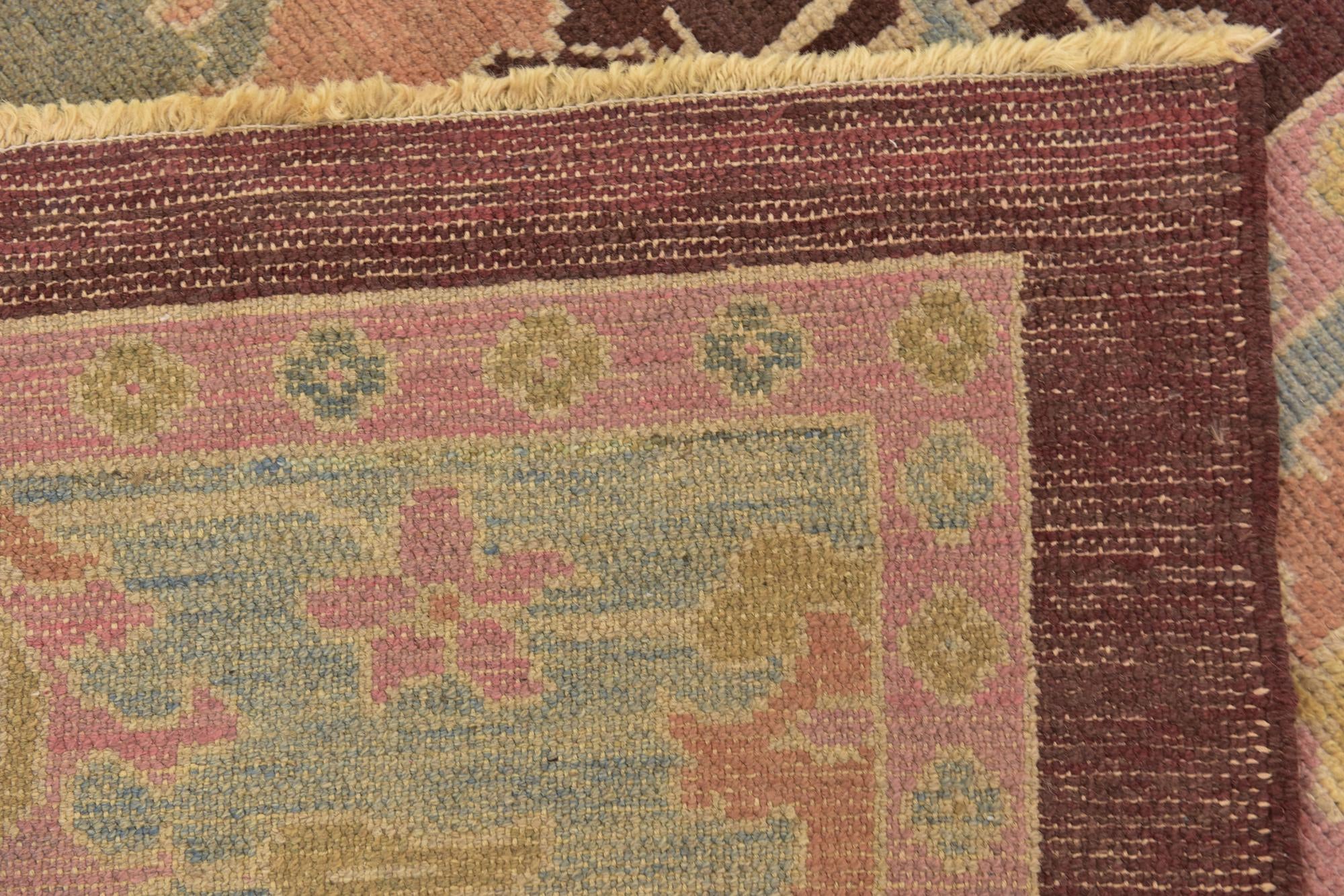 10' 10 x 13' 5 Hand Knotted Oushak Wool Rug