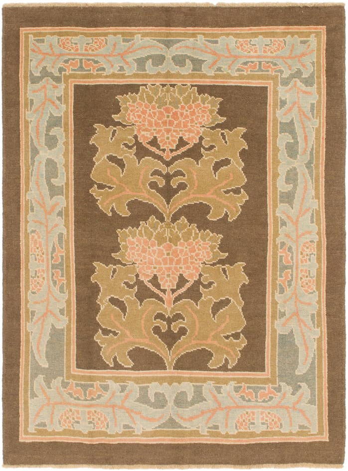 Detail image of 6' 5 x 8' 8 Hand Knotted Oushak Wool Rug