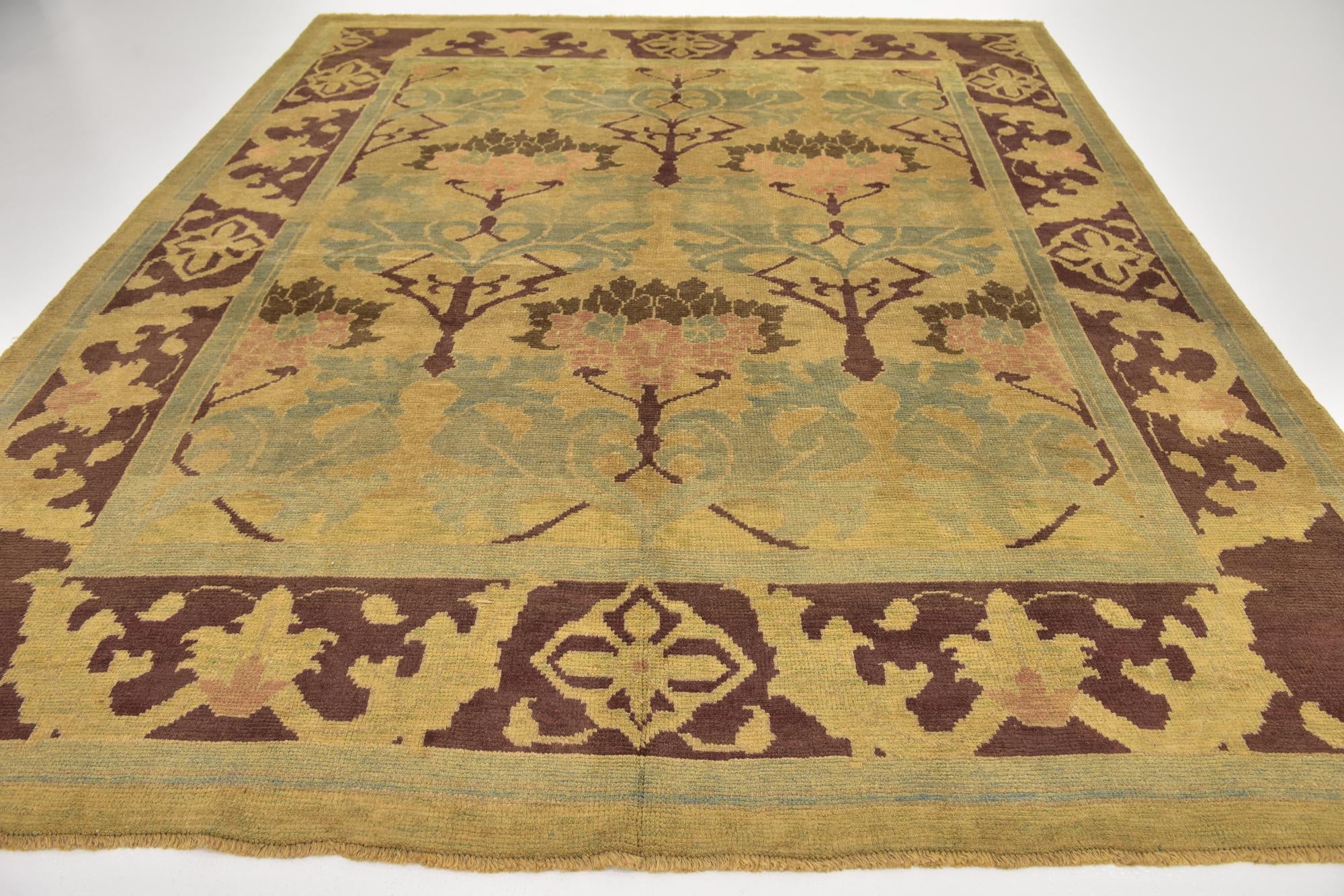9' 4 x 11' Hand Knotted Oushak Wool Rug