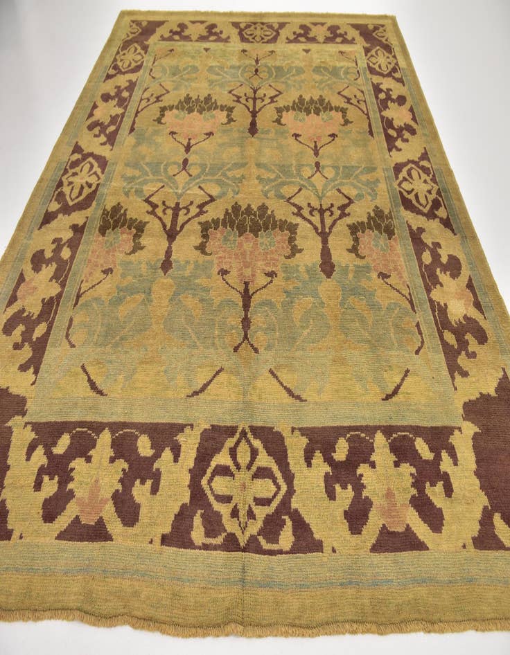 Detail image of 9' 4 x 11'  Hand Knotted Oushak Wool Rug