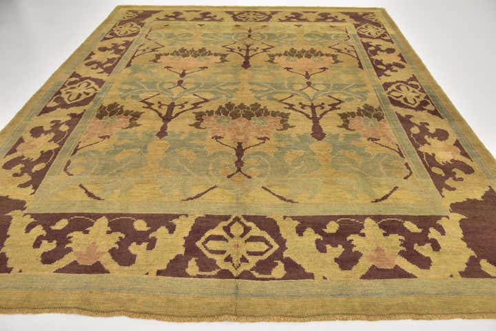 9' 4 x 11' Hand Knotted Oushak Wool Rug