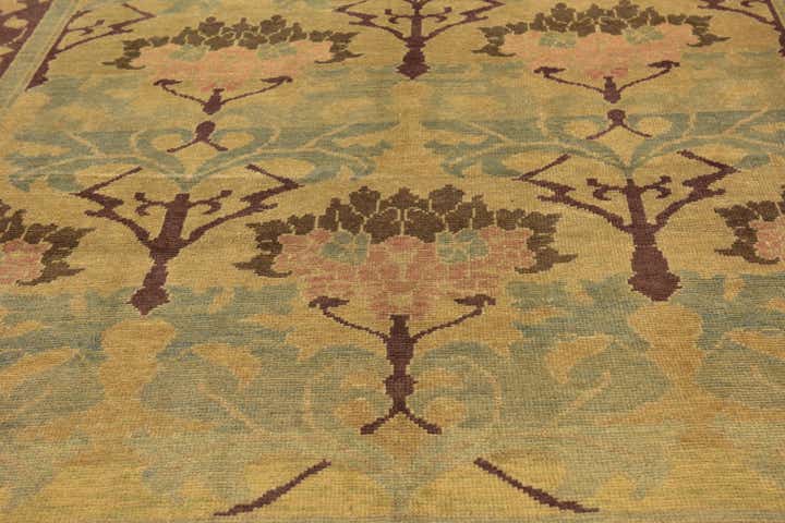 9' 4 x 11' Hand Knotted Oushak Wool Rug