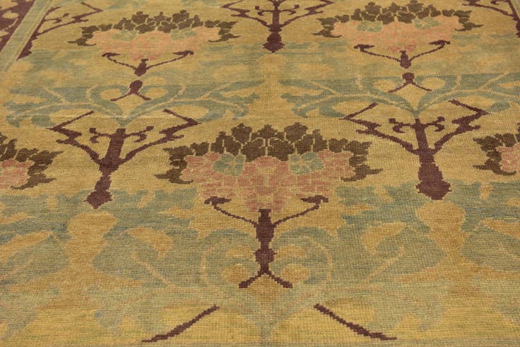 Detail image of 9' 4 x 11' Hand Knotted Oushak Wool Rug