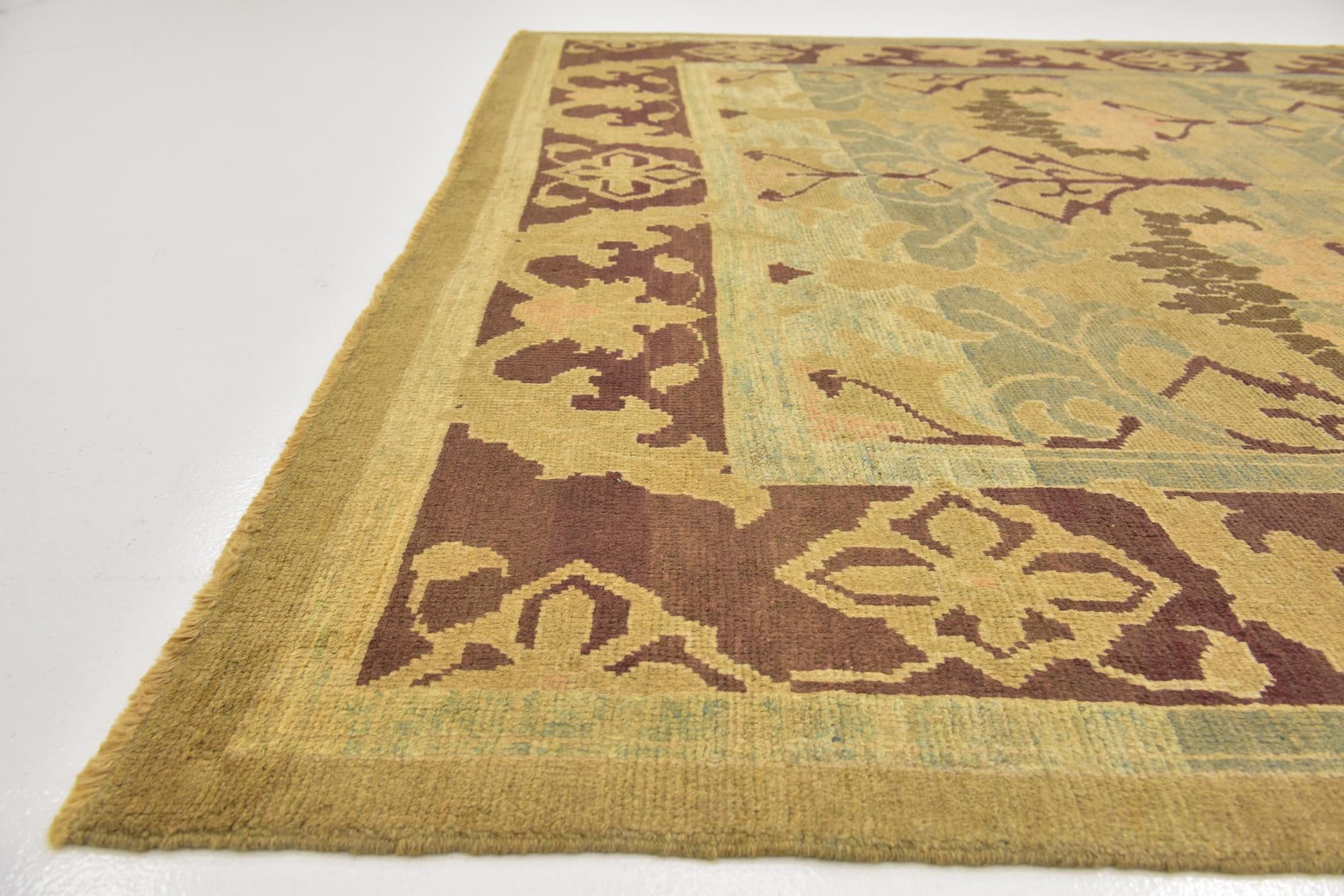 9' 4 x 11' Hand Knotted Oushak Wool Rug