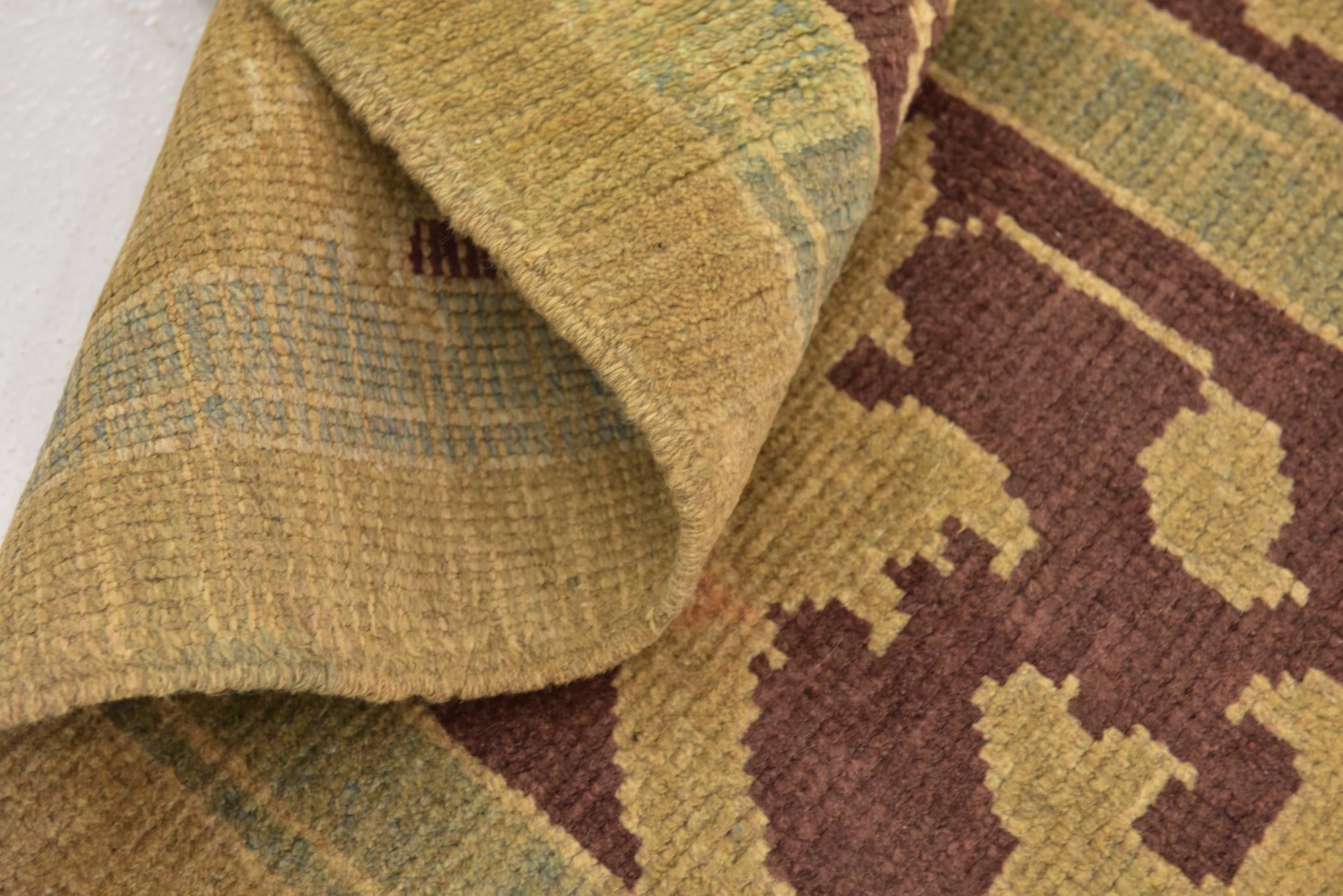 9' 4 x 11' Hand Knotted Oushak Wool Rug