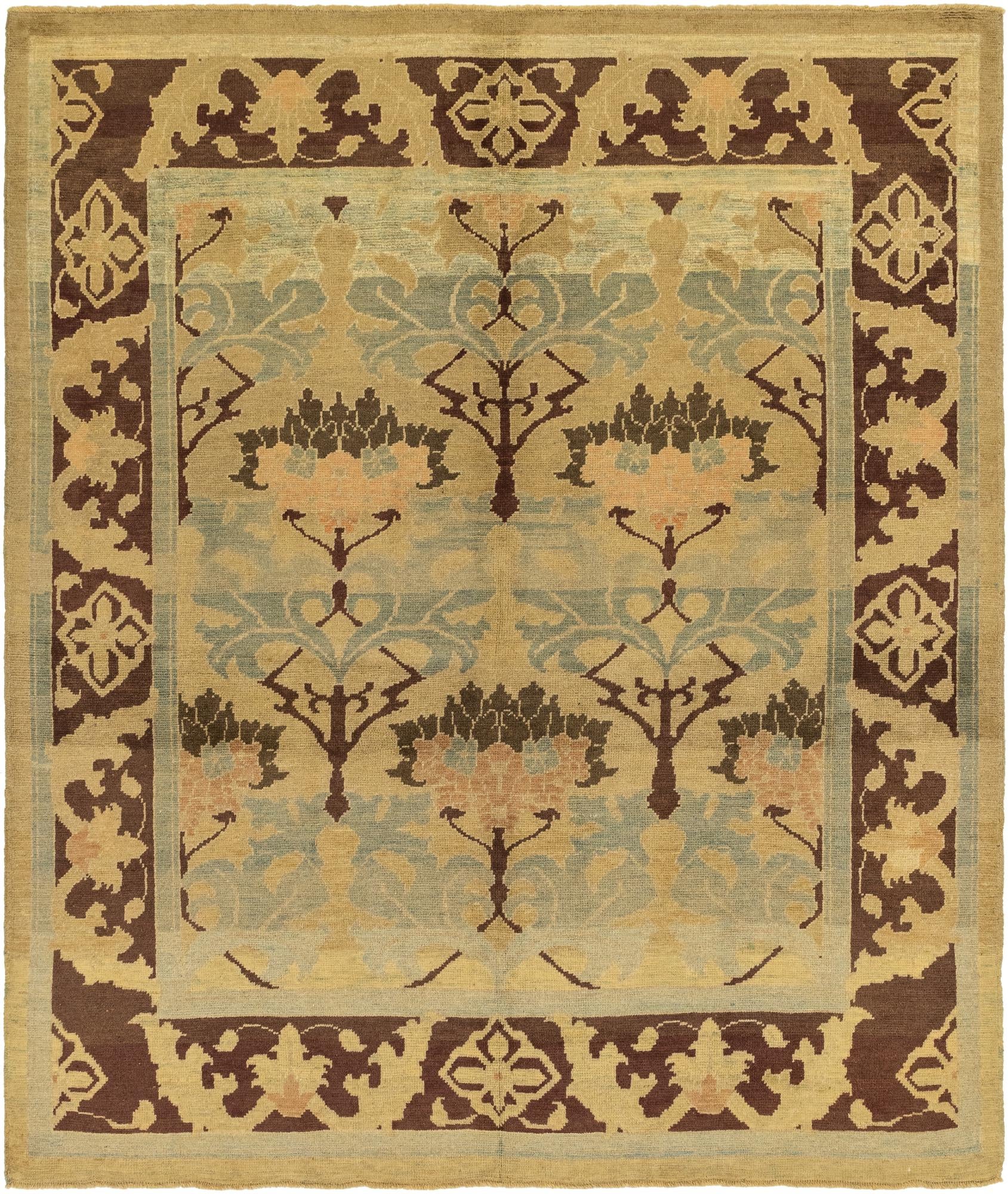 9' 4 x 11' Hand Knotted Oushak Wool Rug