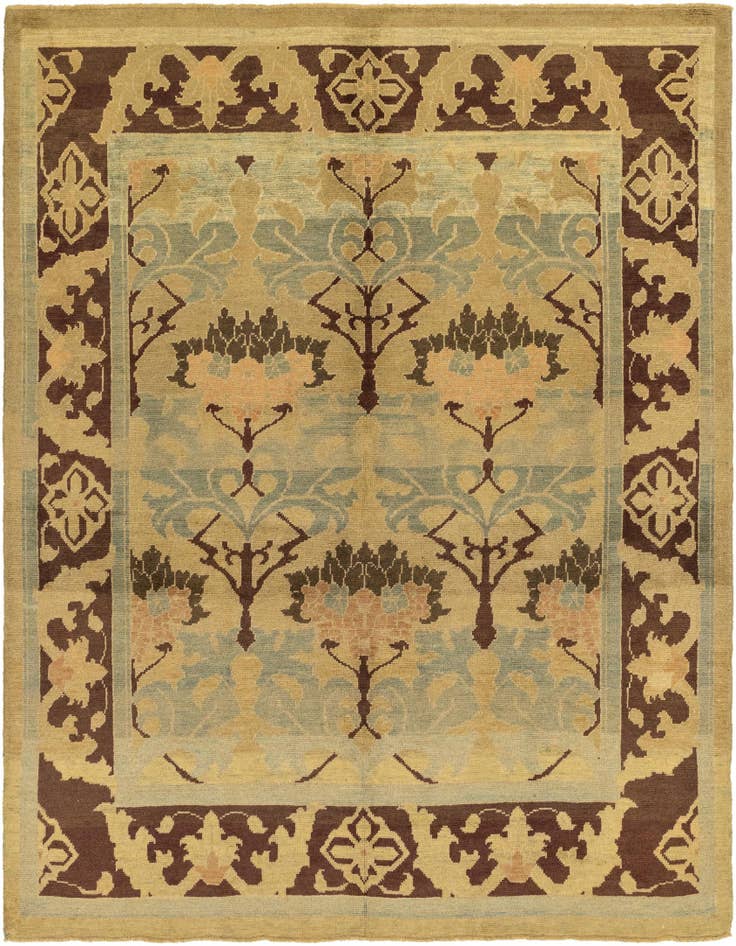 Detail image of 9' 4 x 11' Hand Knotted Oushak Wool Rug