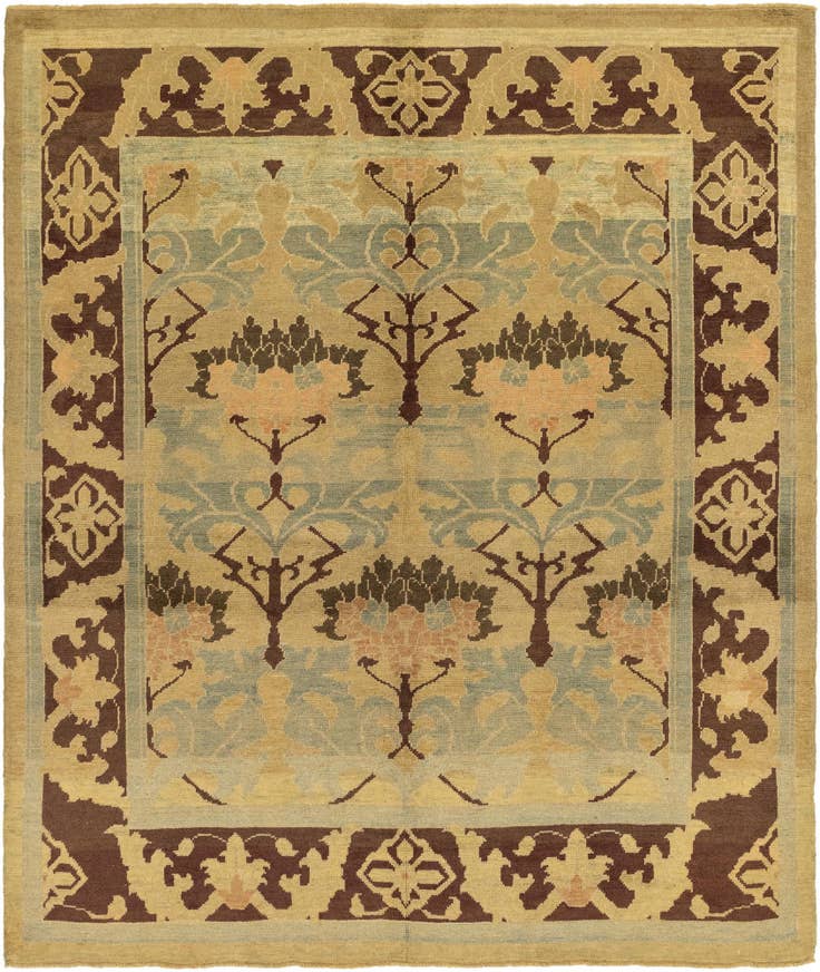Detail image of 9' 4 x 11' Hand Knotted Oushak Wool Rug