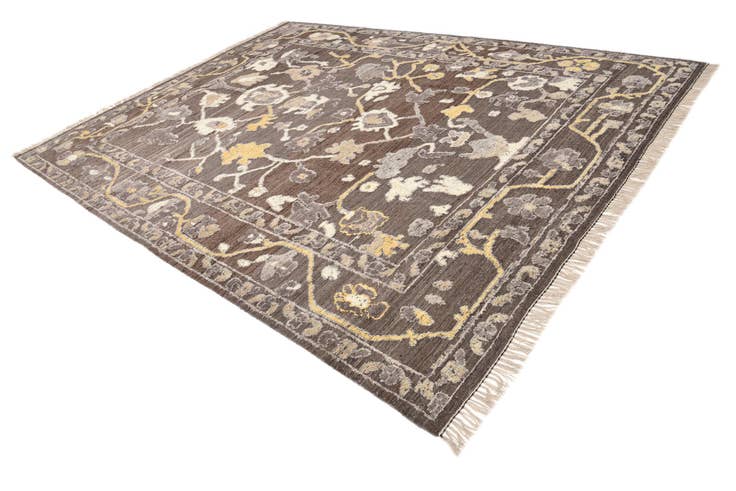 Detail image of 10' 4 x 13' 6 Hand Knotted Oushak Wool Rug