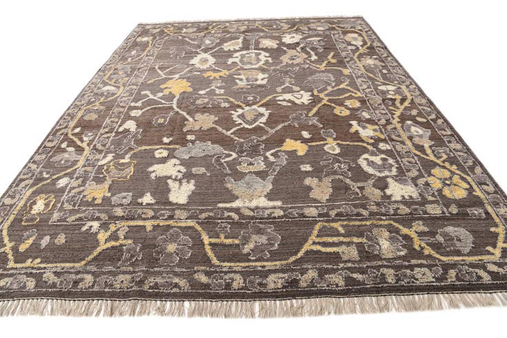 Detail image of 10' 4 x 13' 6 Hand Knotted Oushak Wool Rug