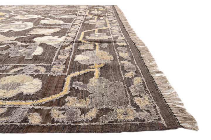 10' 4 x 13' 6 Hand Knotted Oushak Wool Rug