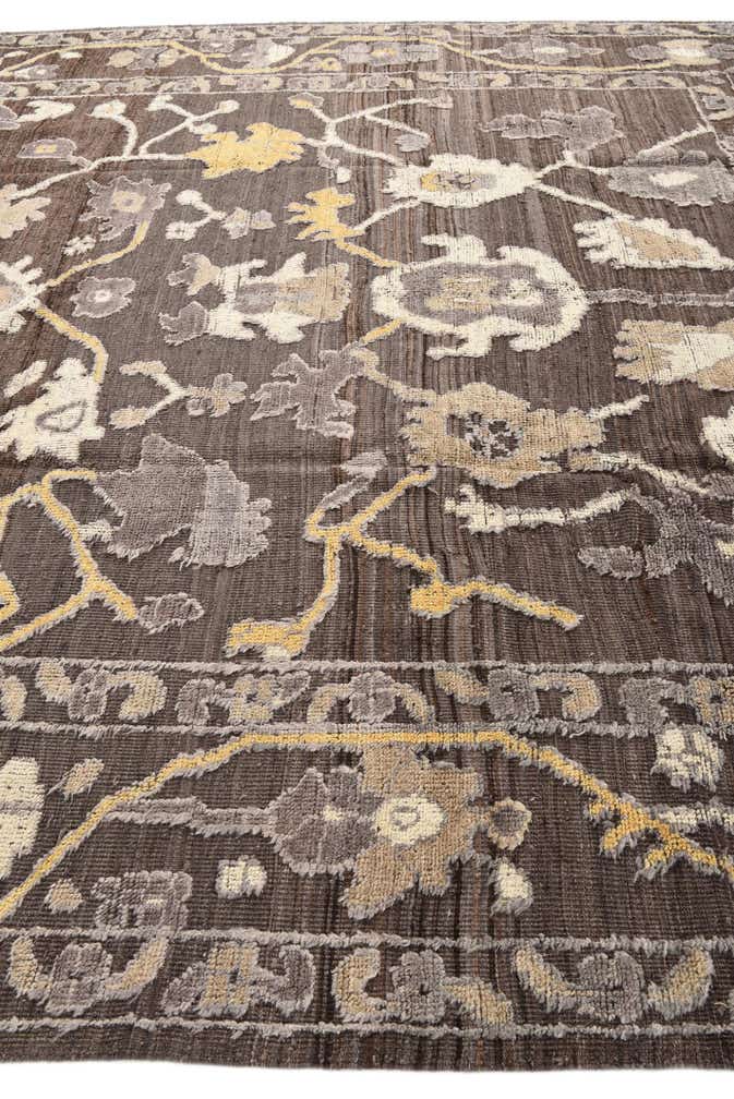 10' 4 x 13' 6 Hand Knotted Oushak Wool Rug