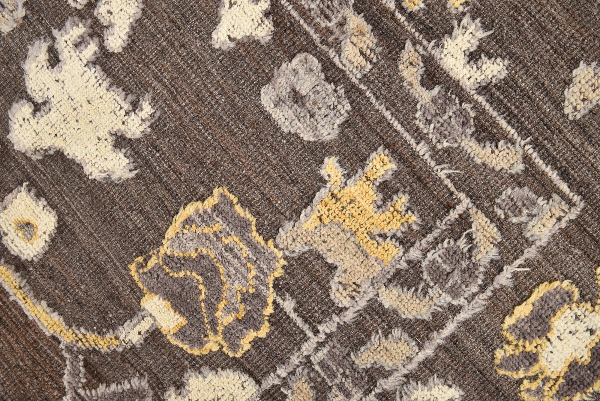 10' 4 x 13' 6 Hand Knotted Oushak Wool Rug