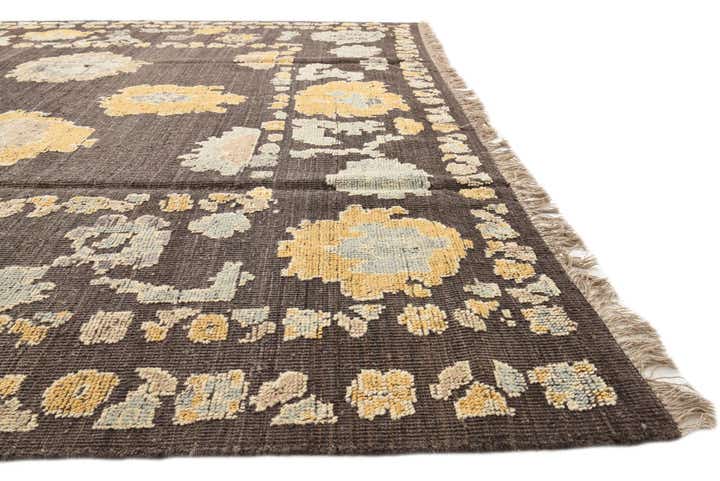 9' 3 x 12' 5 Hand Knotted Oushak Wool Rug