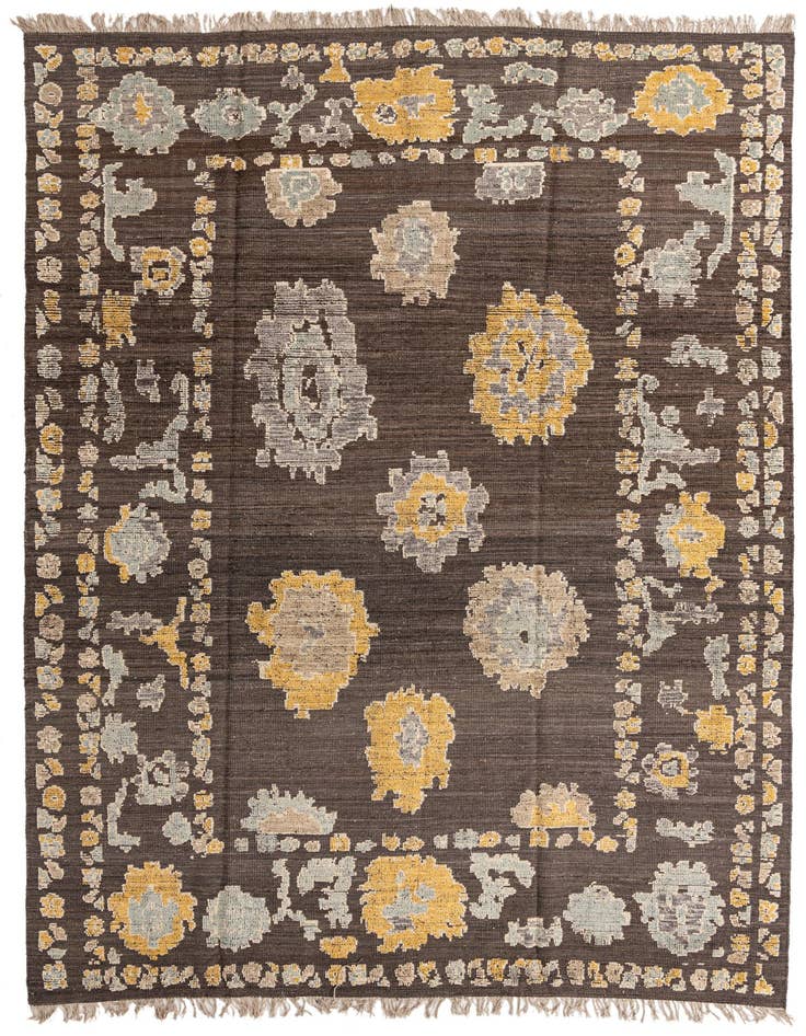 Detail image of 9' 3 x 12' 5 Hand Knotted Oushak Wool Rug
