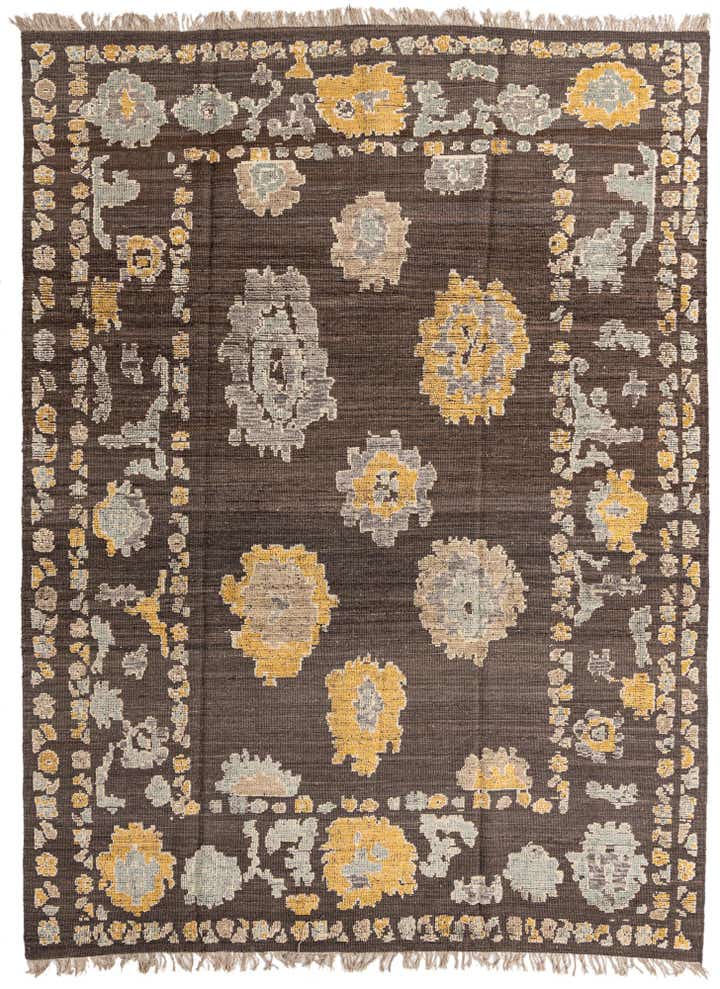 9' 3 x 12' 5 Hand Knotted Oushak Wool Rug