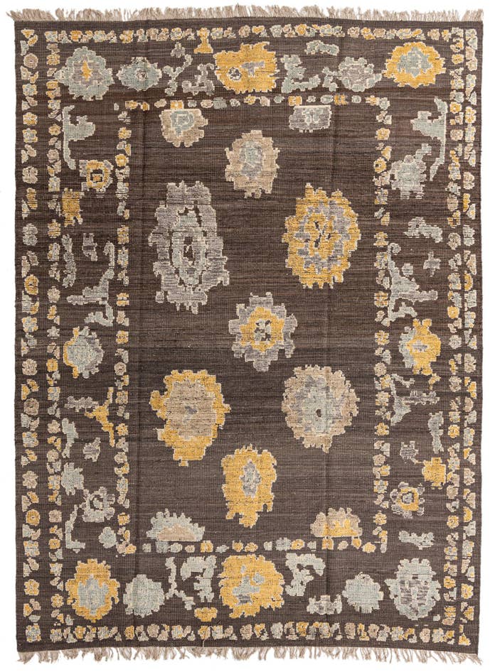 Detail image of 9' 3 x 12' 5 Hand Knotted Oushak Wool Rug