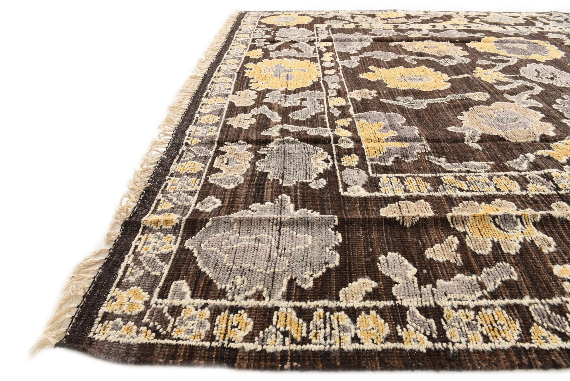 9' x 12' 2 Hand Knotted Oushak Wool Rug