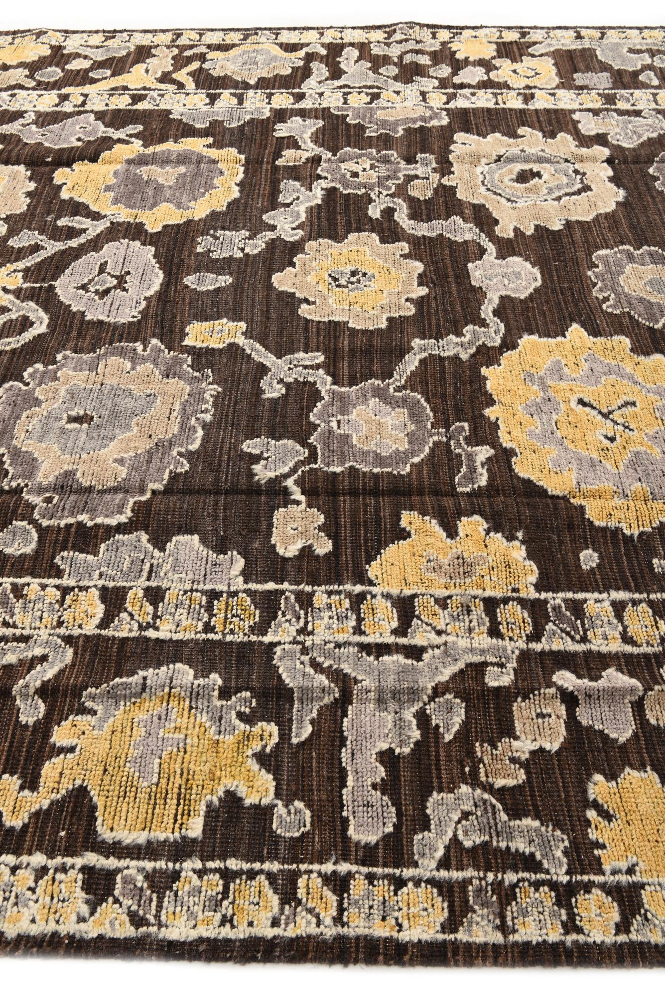9' x 12' 2 Hand Knotted Oushak Wool Rug