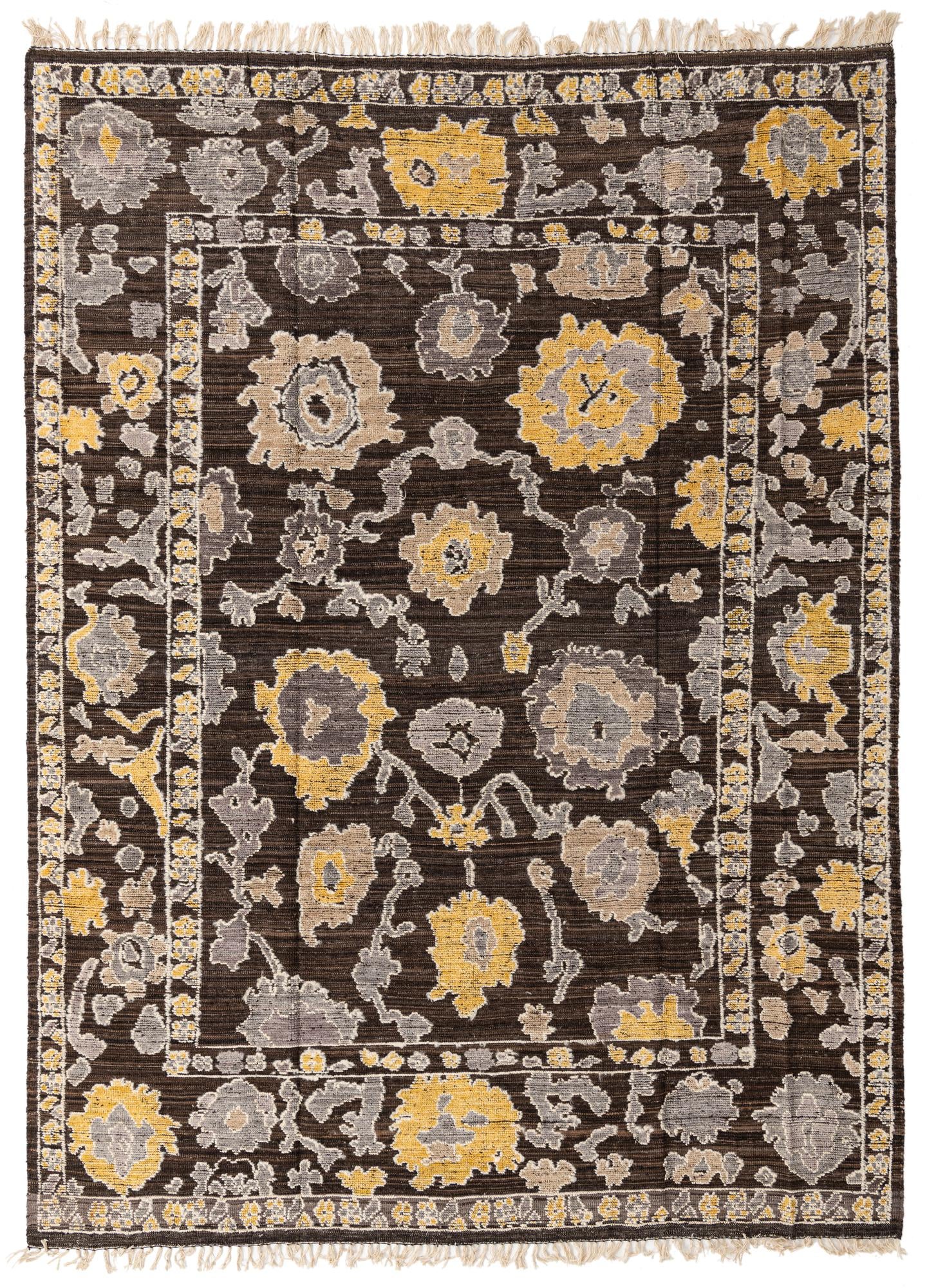 9' x 12' 2 Hand Knotted Oushak Wool Rug