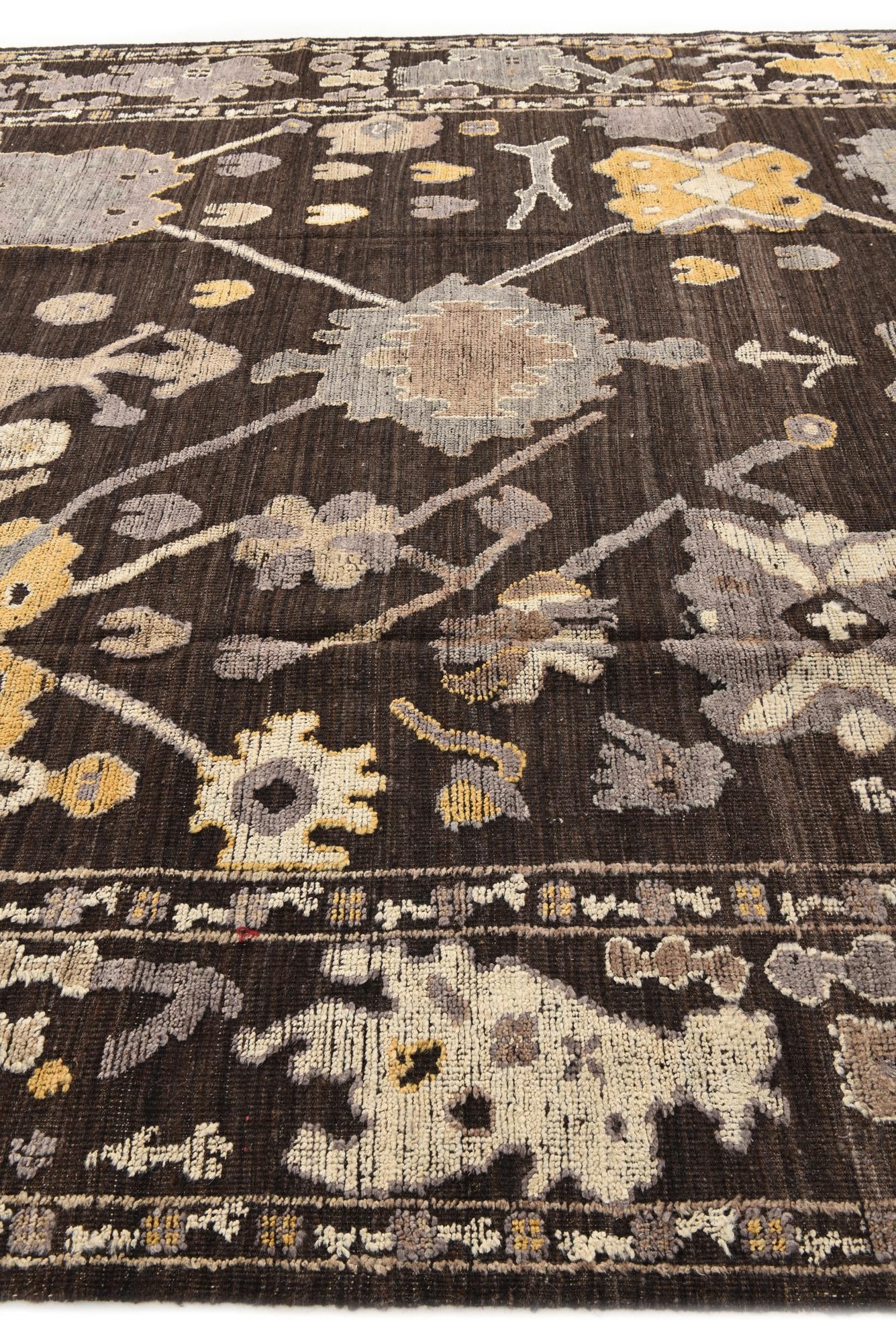 10' x 14' 10 Hand Knotted Oushak Wool Rug