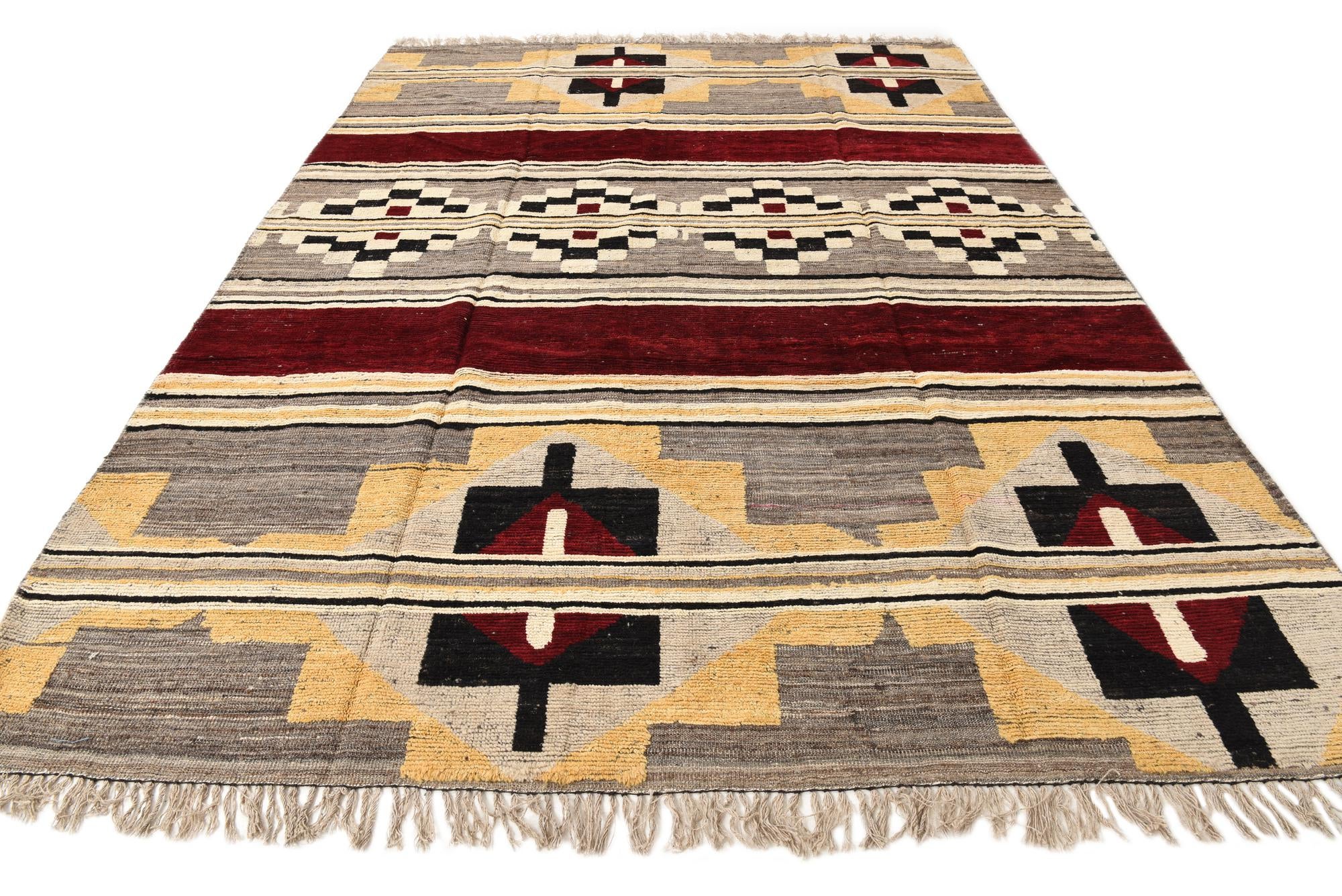 8' 8 x 12' 4 Hand Knotted Oushak Wool Rug