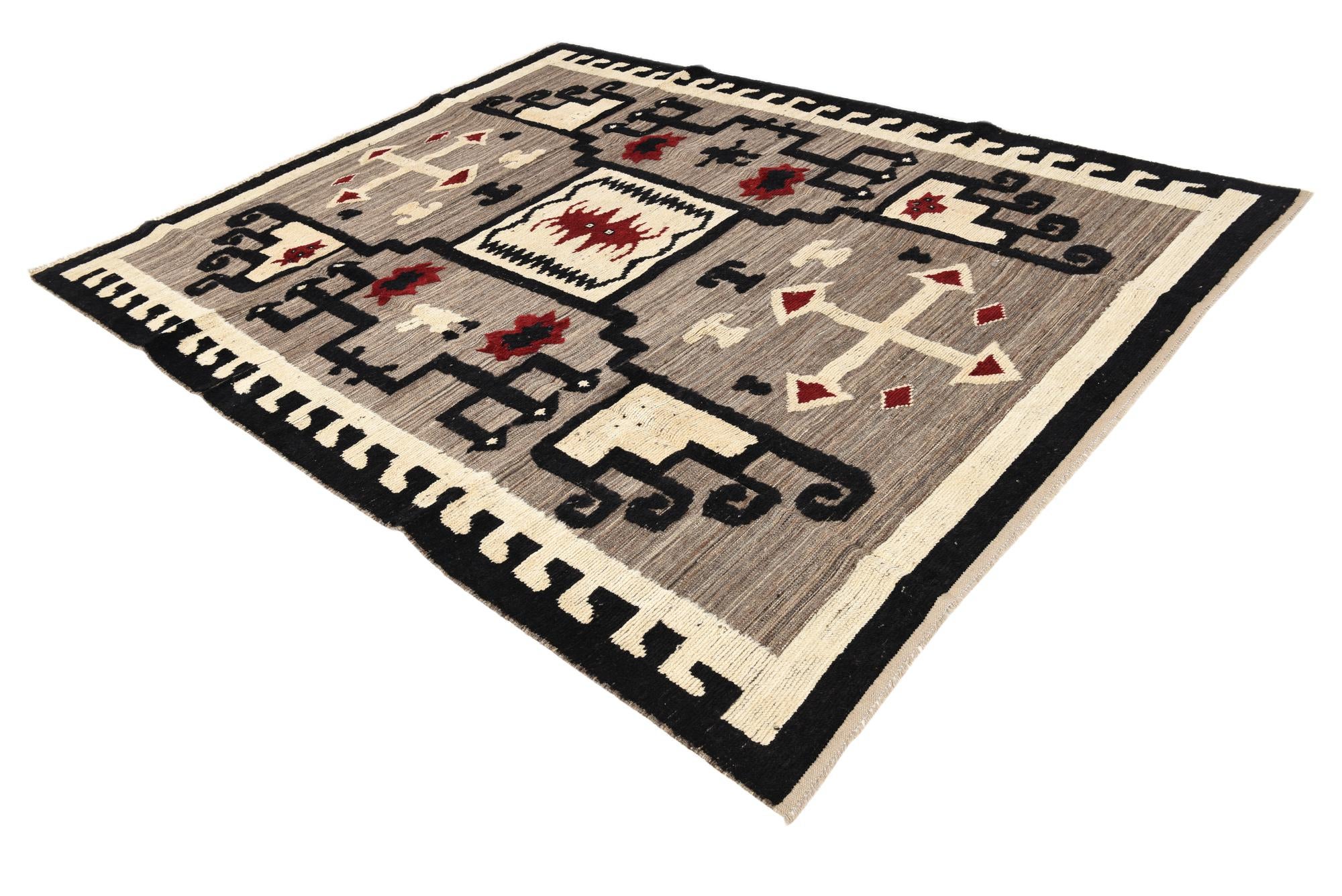 8' x 10' 4 Hand Knotted Oushak Wool Rug