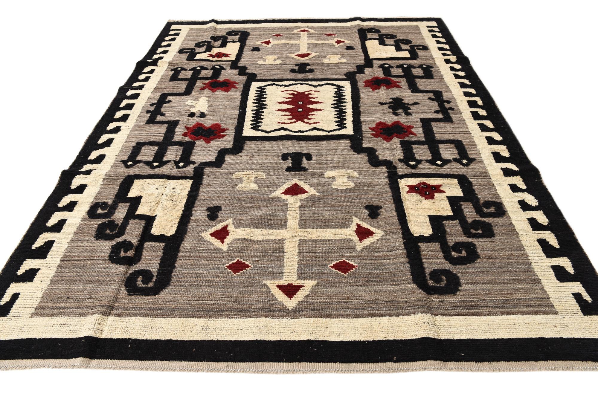 8' x 10' 4 Hand Knotted Oushak Wool Rug