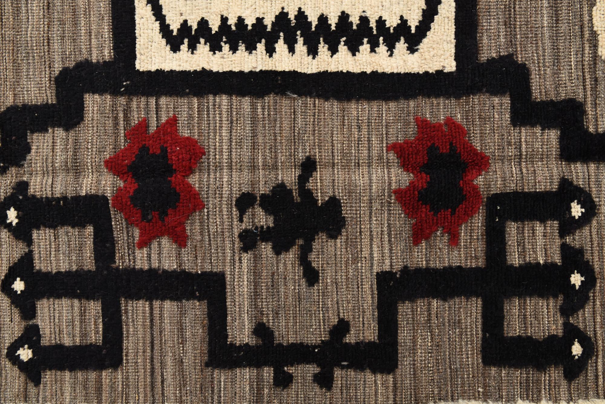 8' x 10' 4 Hand Knotted Oushak Wool Rug