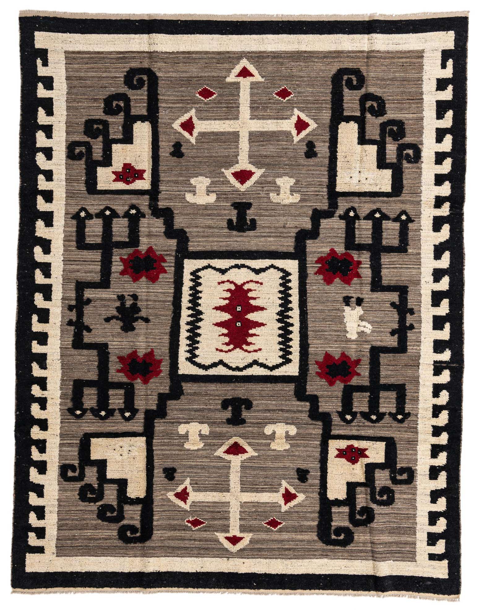 8' x 10' 4 Hand Knotted Oushak Wool Rug