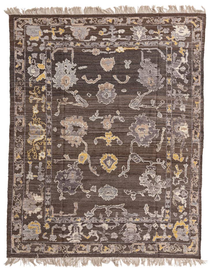 Detail image of 8' x 10' 8 Hand Knotted Oushak Wool Rug