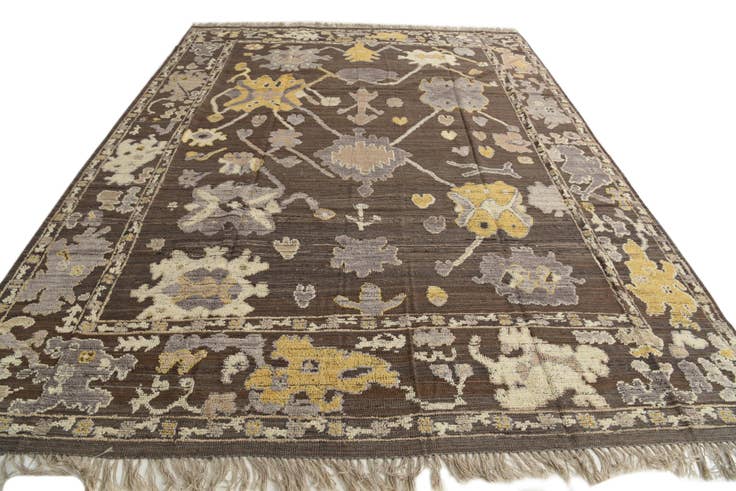 Detail image of 9' 1 x 12' Hand Knotted Oushak Wool Rug